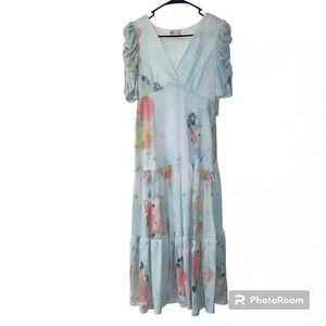 Starlite blue SO long dress NWT MEDIUM